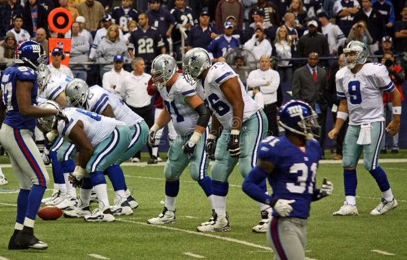 DALLAS - DEC 14: Taken in Texas Stadium on Sunday, December 14, 2008. Tony Romo and the Dallas Cowboys lineup against the NY Giants. DALLAS - DEC 14: Taken in Texas Stadium on Sunday, December 14, 2008. Tony Romo and the Dallas Cowboys lineup against the NY Giants.