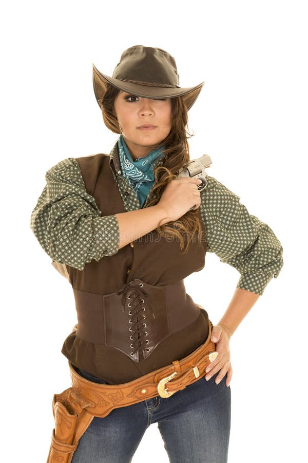 Cowgirl With Gun And Holst