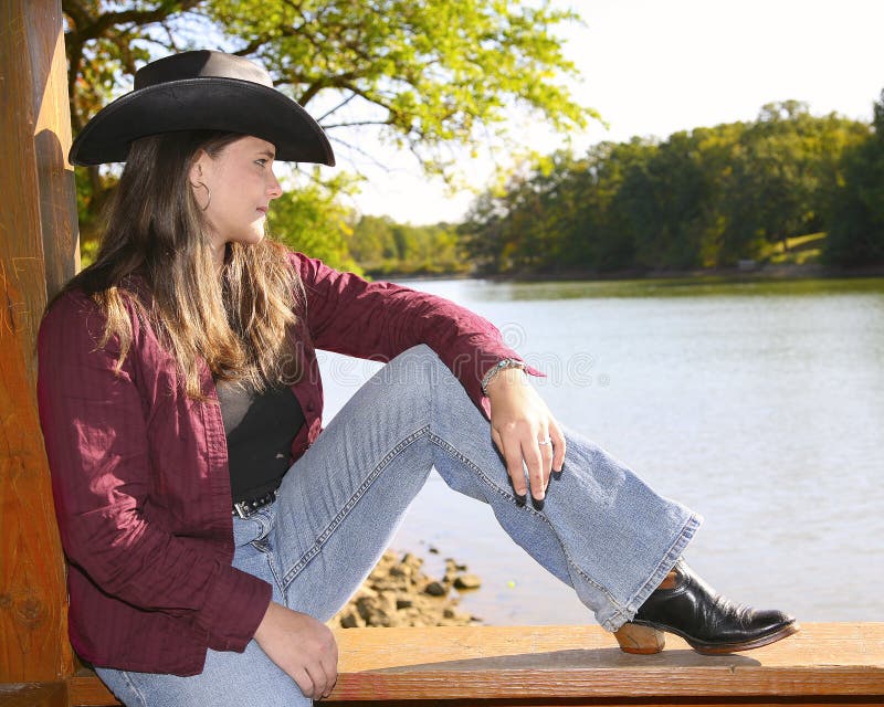 Cowgirl Outside Stock Photography - Image: 6624622