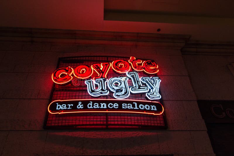 Coyote Ugly Bar E Saloon Na Faixa De Las Vegas Fotografia Editorial