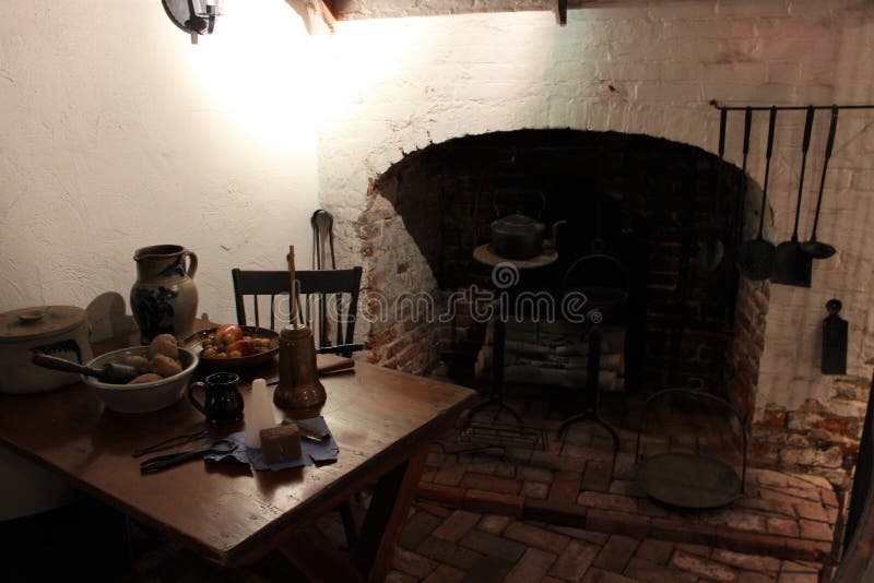 Cozinha colonial foto de stock Cozinha colonial foto de stock