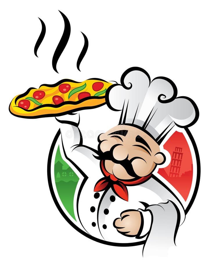 Cozinheiro chefe da pizza ilustração royalty free Cozinheiro chefe da pizza ilustração royalty free