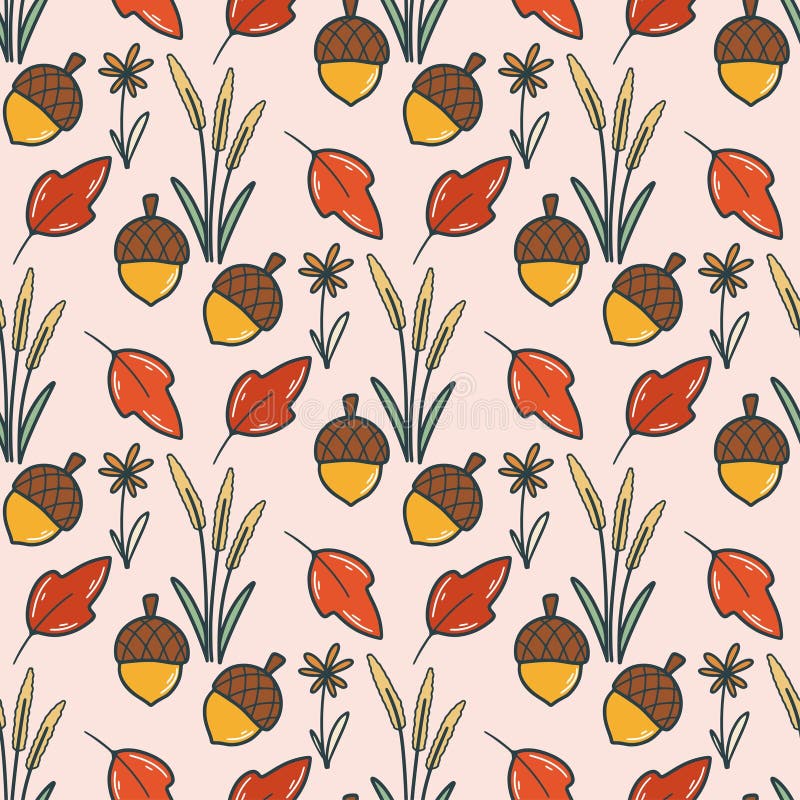 Acorn Fabric Wallpaper and Home Decor  Spoonflower