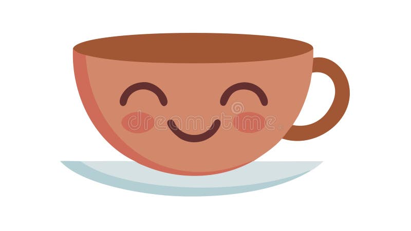 Cozy brown coffee cup, ready for a warm and cheerful break. vector design Generative AI vector illustration