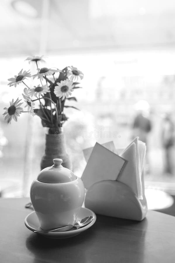 Interior Cafe. Cafeteria Table Stock Image - Image of restaurant