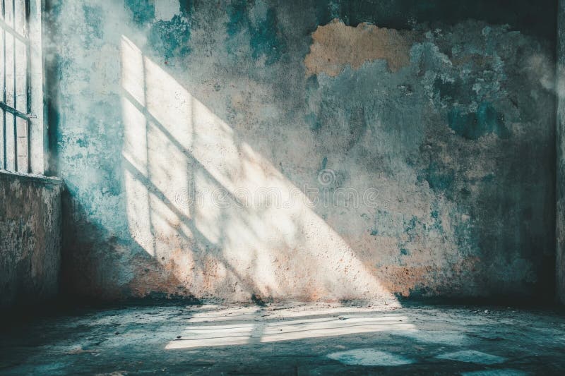 A cozy interior room with a wall and a window, perfect for use in real estate or home decor settings royalty free stock photos