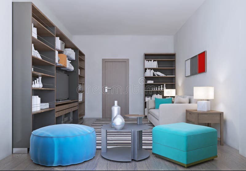 Cozy living room in relax colors royalty free illustration Cozy living room in relax colors royalty free illustration