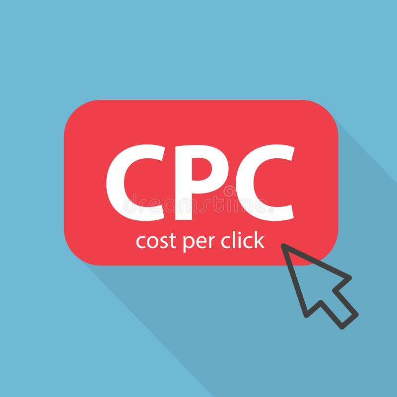 CPC (cost per click). CPC'V вектор. Click banner. Banner click