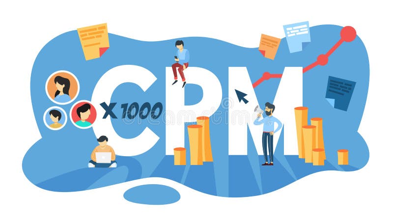 Cpm Concept Cost Per Mille Advertising And Business Promotion Stock Vector Illustration Of Media Digital 133356145