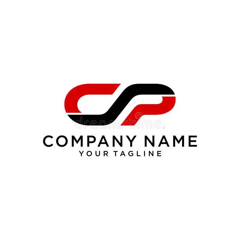 CP或PC字母模板logo矢量图 向量例证