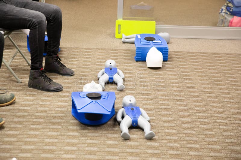 CPR Training Class by Security Guard in Office Stock Image Image of