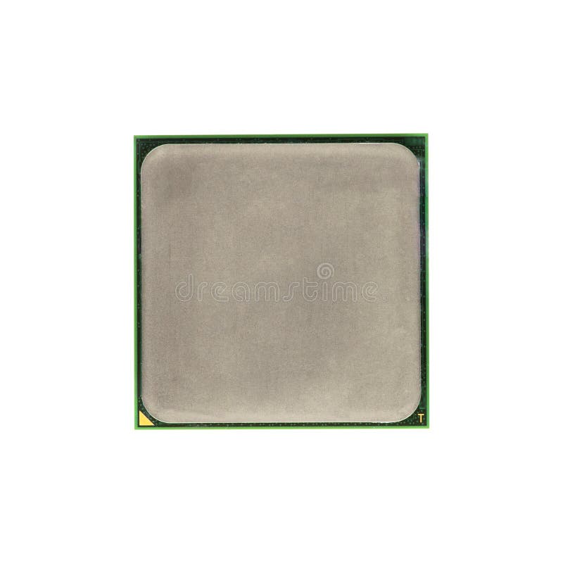CPU. Computer Processor White Background Isolate Computer Hardware.