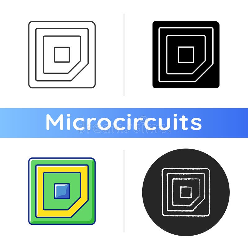 Cpu corner mark icon vector illustration