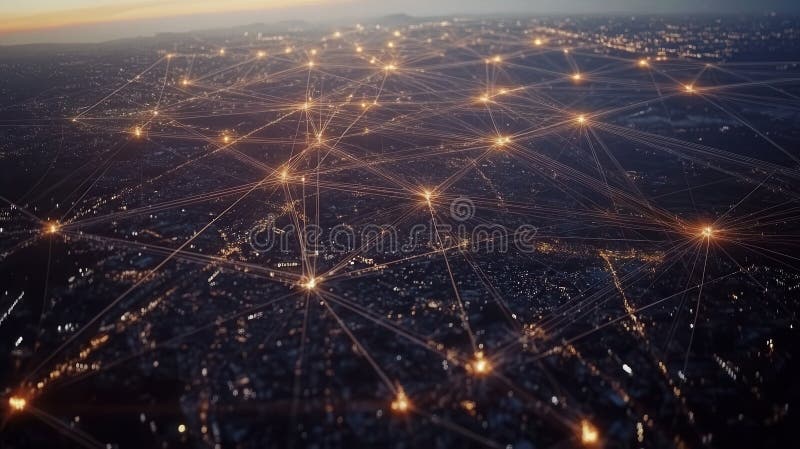 Cpu processing data on futuristic motherboard with glowing connections royalty free stock photo