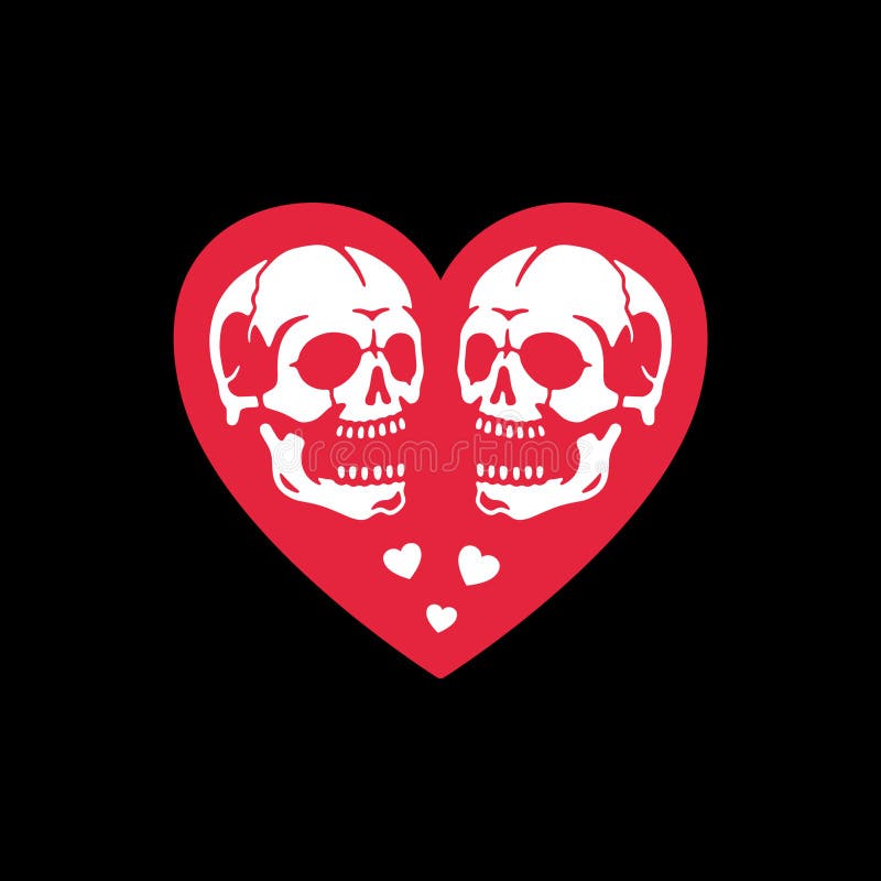 CRÂNES HEUREUX DE SAINT-VALENTIN AU COEUR illustration libre de droits CRÂNES HEUREUX DE SAINT-VALENTIN AU COEUR illustration libre de droits