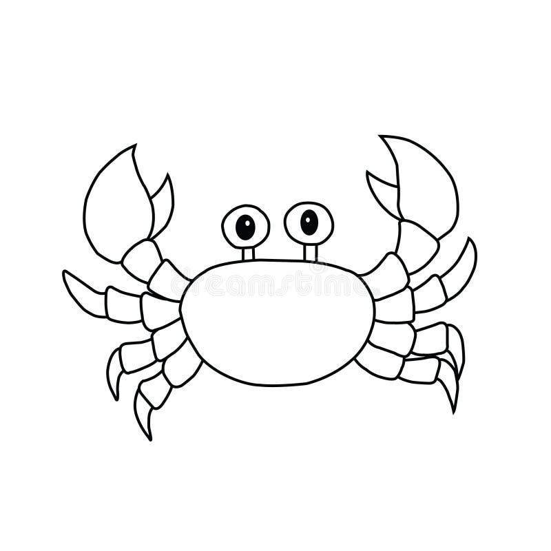 Crab Drawing Picture Isolated on White Background Stock Illustration -  Illustration of drawing, great: 115314637
