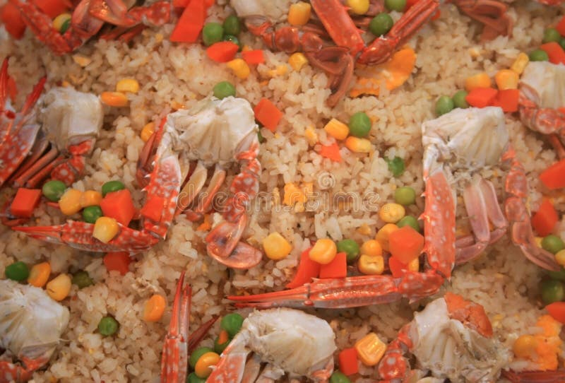The crab fired rice stock photo. Image of yellow, cuisine 39303086