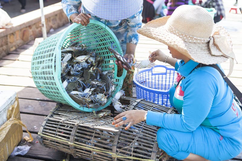 Crab fisher women in Kep, Cambodia