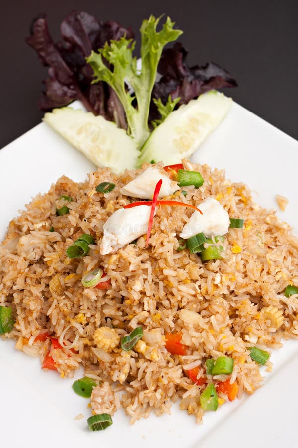 Crab Fried Rice stock photo. Image of garnished, delicacy - 24903088