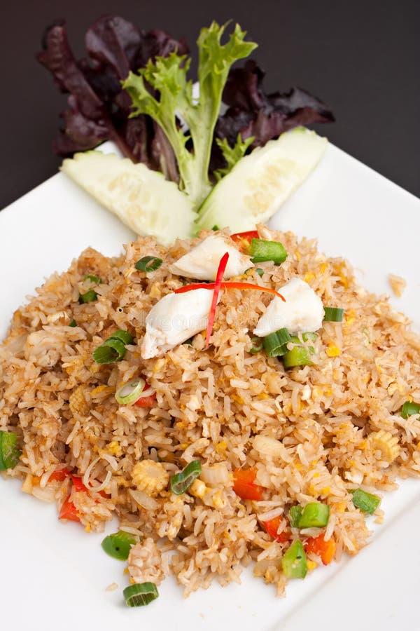 Crab Fried Rice stock photo. Image of garnished, delicacy 24903088