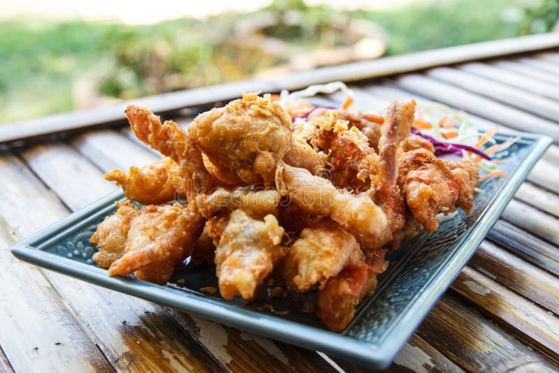 Crab fried stock photography