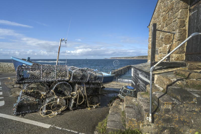 Crab Lobster Crayfish &andCuttlefish Pots stock image