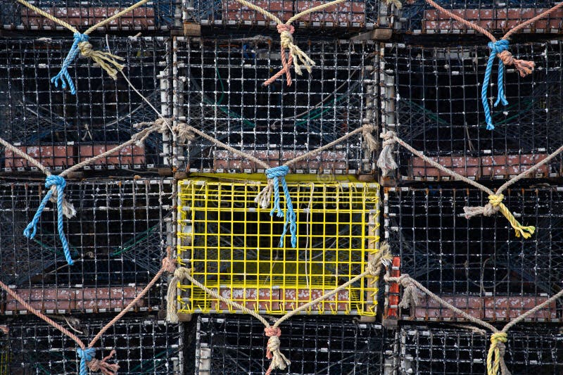 Crab and Lobster Traps stock image