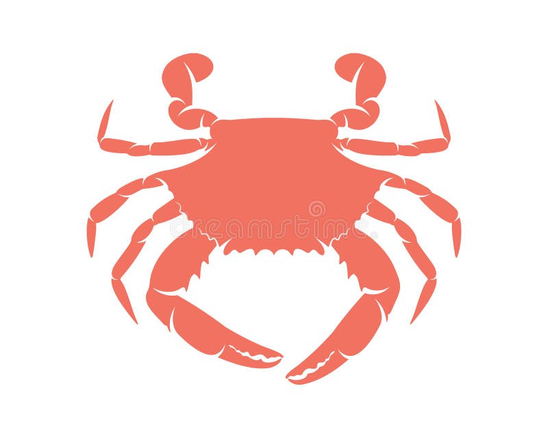 Crab Logo Vector Design Template, Silhouette Crab Logo, Illustration