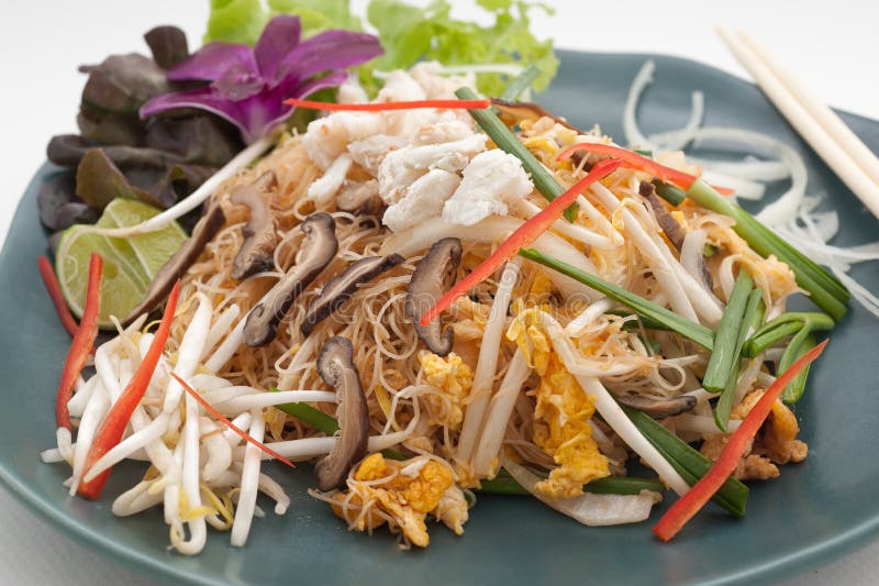 Crab Meat with Mushroom, Noodle and Egg Stock Photo Image of