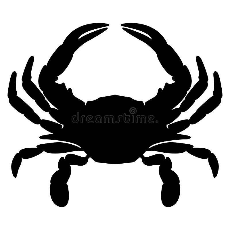 Crab overhead view vector graphic with very clean lines isolated for easy editing. Crab overhead view vector graphic with very clean lines isolated for easy editing