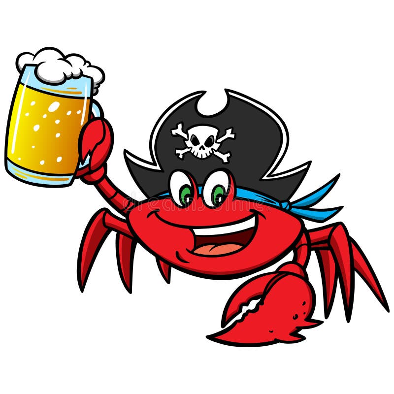 Crab Pirate royalty free illustration Crab Pirate royalty free illustration