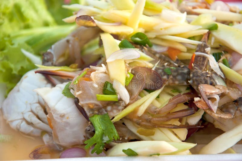 Crab salad in thai style stock image. Image of cooking 24120039