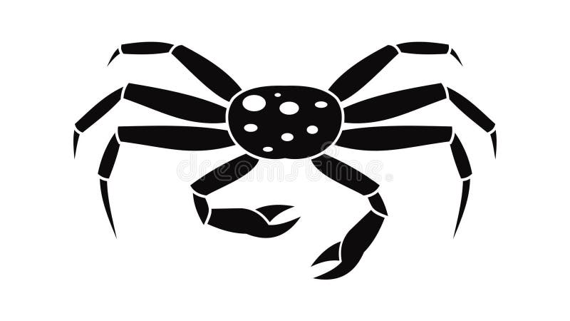 Crab seafood icon animation stock illustration