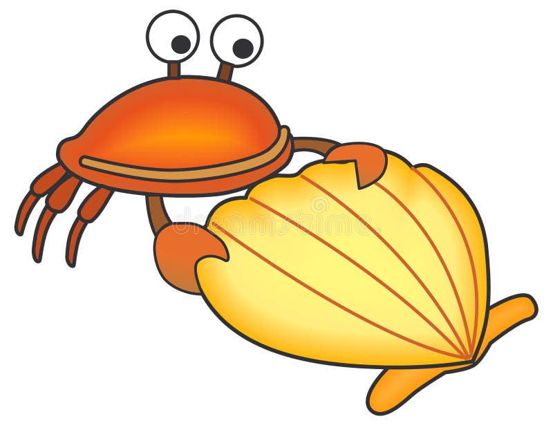 Crab and shell.