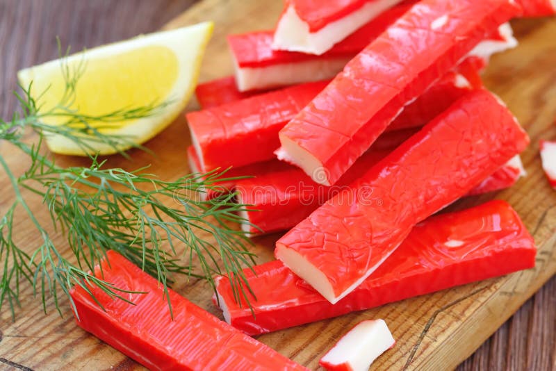 Crab Sticks Prepared for Eating Stock Photo Image of crabmeat