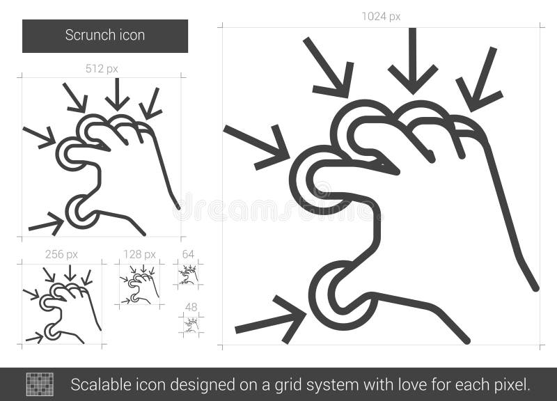 Crac! crac! ligne icône illustration de vecteur. Illustration du