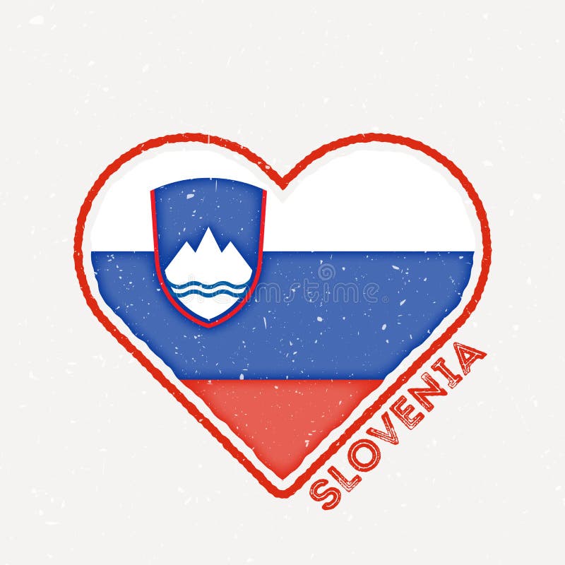 República Amor Eslovénia Emblema Coração Bandeira Slovenija Com Forma  Coração imagem vetorial de Koltukov_Alek© 232407226