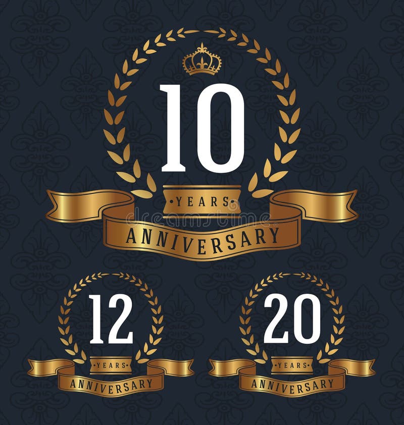 Crachá de 10 aniversários ilustração royalty free Crachá de 10 aniversários ilustração royalty free