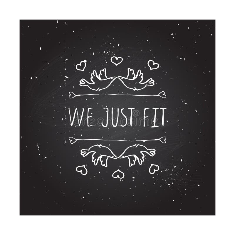 Crachá handdrawn do vetor para o dia de Valentim de Saint ilustração royalty free