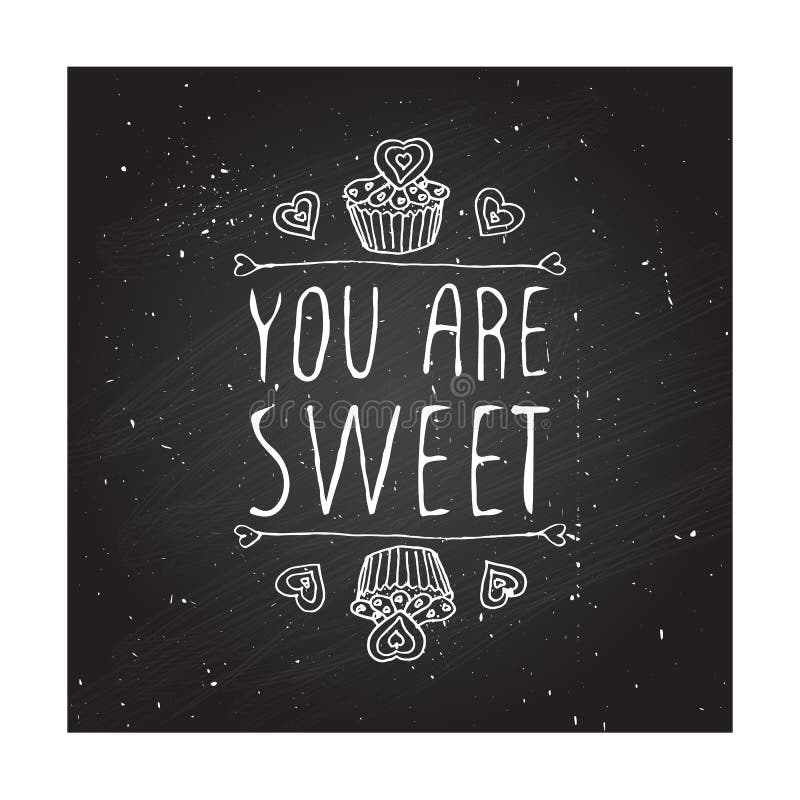 Distintivo desenhado à mão para o Dia dos Namorados ilustração do vetor