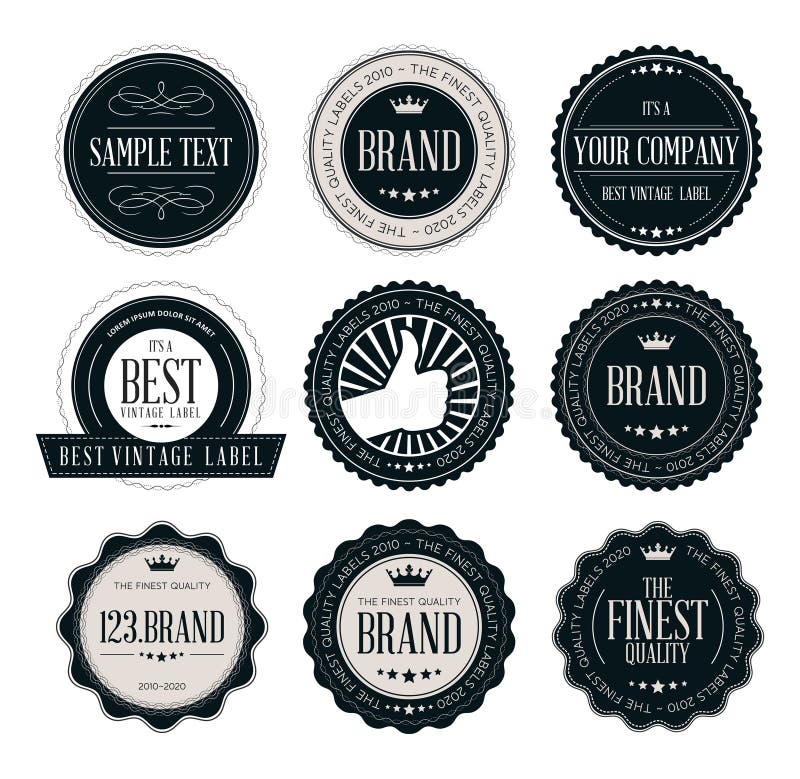 Crachás e etiquetas do vintage, crachás do Logotype e etiquetas no estilo retro ilustração do vetor Crachás e etiquetas do vintage, crachás do Logotype e etiquetas no estilo retro ilustração do vetor