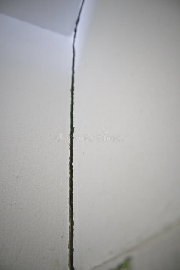 A Crack on the wall corner stock image. Image of abstract 250551353