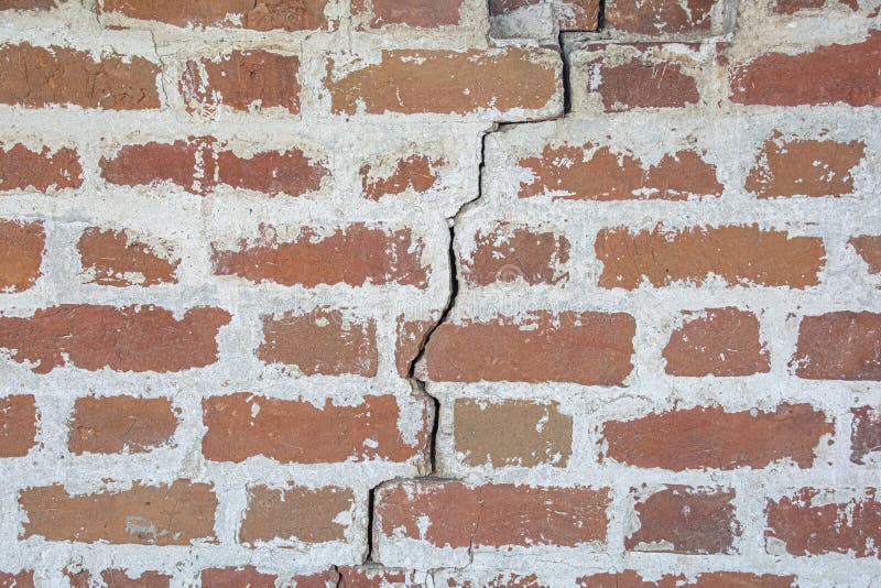 Cracked Brick Wall, Brick Wall Background Stock Image Image of design