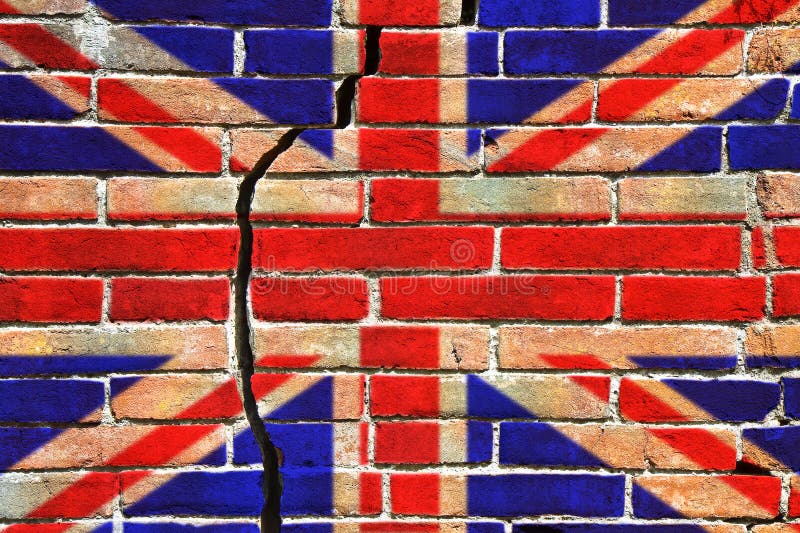 BRITISH FLAG PAINTED ON A BRICK WALL   SET OF 4 COASTERS RUBBER WITH FABRIC TOP 