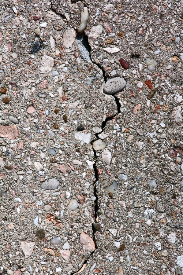 Cracked concrete wall