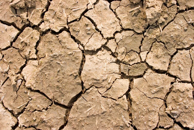 Dry cracked mud in drought. Dry cracked mud in drought