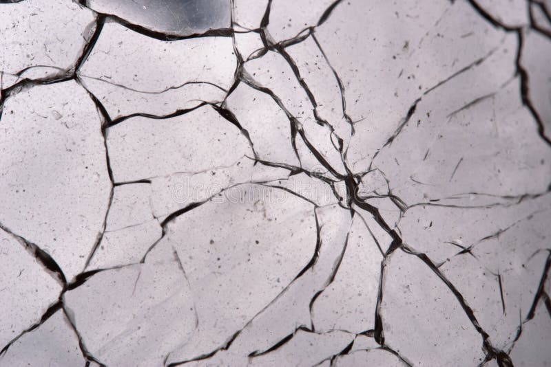 Cracked glass.