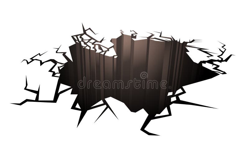 Cracked Hole Illustration