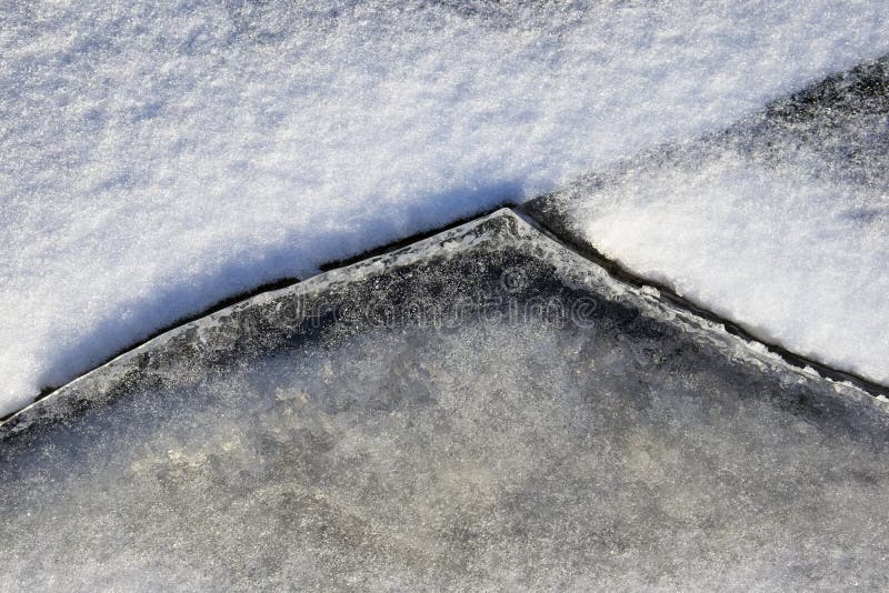 Cracked lake ice, Finland royalty free stock photography