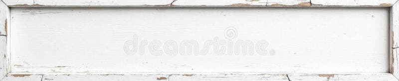 Cracked paint white wood frame, weathered texture, texture overlay, empty frame vector illustration
